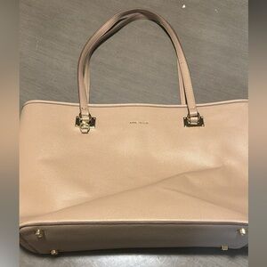 Anne Klein Cream Leather Tote
